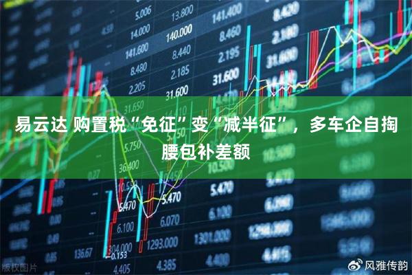 易云达 购置税“免征”变“减半征”，多车企自掏腰包补差额