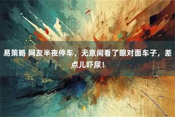 易策略 网友半夜停车，无意间看了眼对面车子，差点儿吓尿！